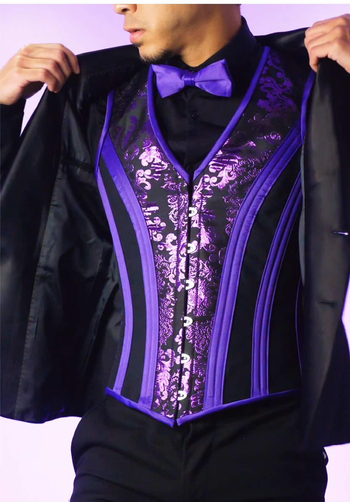 Custom Corset Vest💜 #corset #corsetvest #menincorsets 