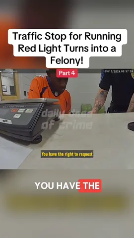 Traffic Stop for Running Red Light Turns into a Felony!#cops #police #fyp 