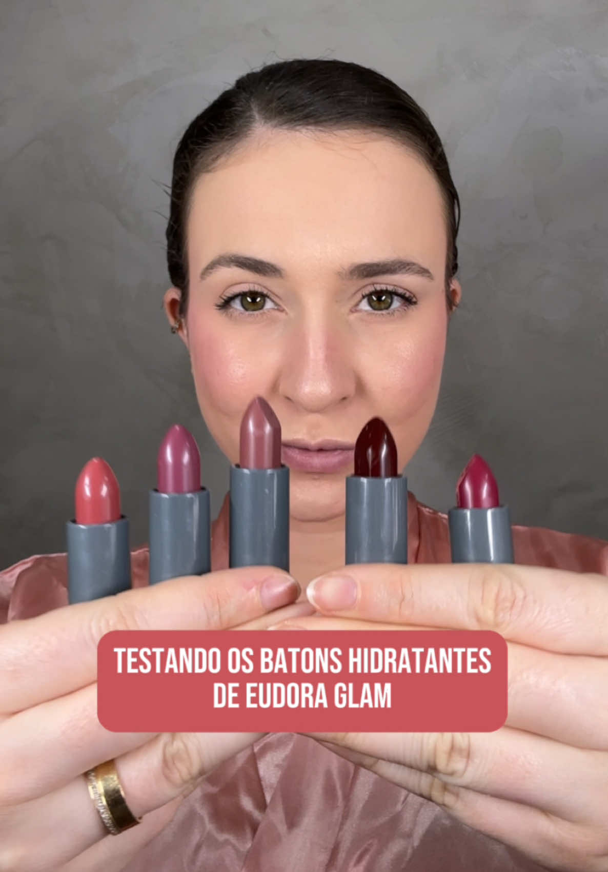 Testando batons hidratantes da @eudora ❤️ qual sua cor favorita? Comenta aqui ⬇️ #makeup #maquiagem #batom #eudora #foryou 