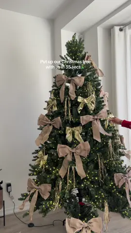 I will be sat in front of this tree until further notice🤩 s/o to @Canadian Tire for the most beautiful Christmas tree & ornaments🥹❤️ - Tree: @canadiantire  Accessories/ornaments & ribbon: @canadiantire  - #christmasdecor #christmastree #christmastreedecorating #canadiantire #gifted