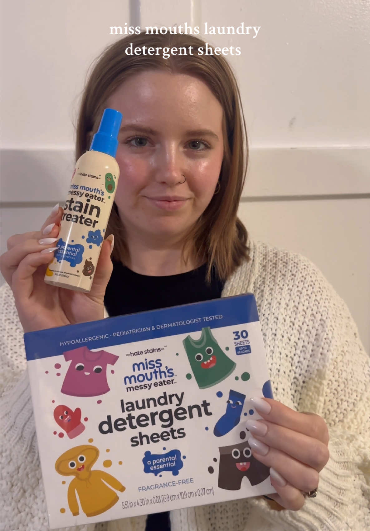 check them out now! 🤩  #missmouths #laundrysheets #detergentsheets #momtok #momhacks #CleanTok #laundrytiktok @The Hate Stains Co. 