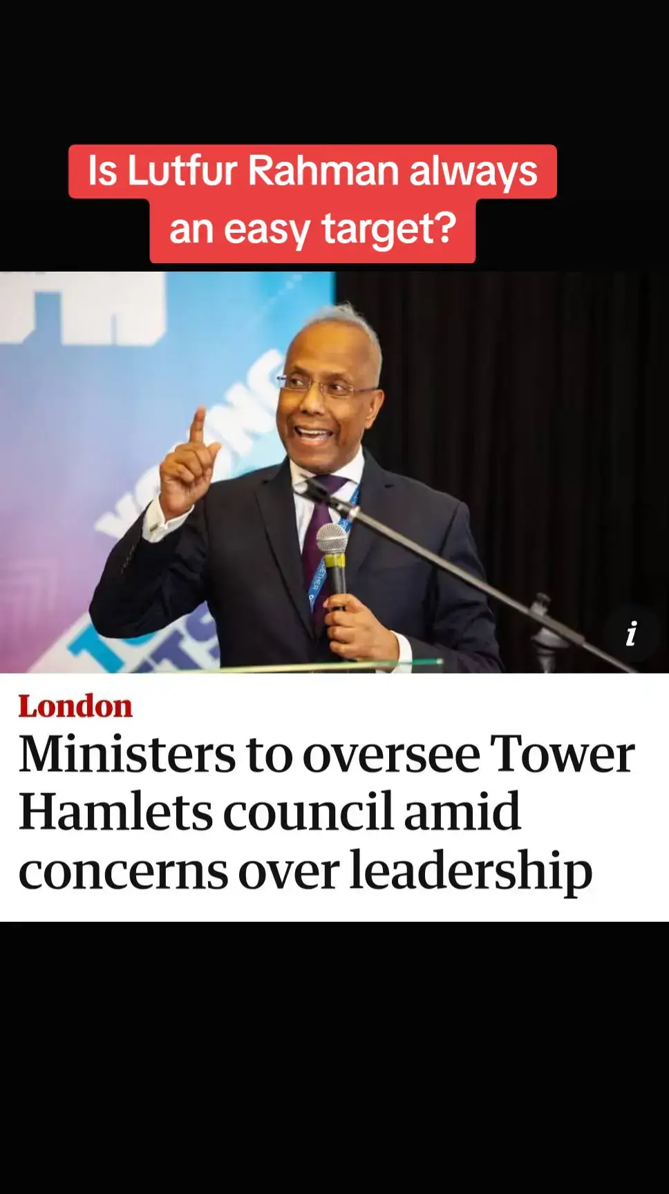 Ministers are to intervene in the management of Tower Hamlets after inspectors raised the alarm about the leadership of the east London authority’s controversial mayor, Lutfur Rahman. Sources have told the Guardian the government has decided to appoint an envoy to monitor management decisions at the council, which has been dogged by a series of controversies about public spending and senior-level appointments. The decision, which will be announced on Tuesday morning, is a blow for Rahman, who was re-elected as mayor in 2022 after serving a five-year ban from high office for corrupt practices. The announcement will follow the publication of what is expected to be a highly critical report into the financial and personnel management of the council, which was commissioned by the previous government. The envoy and their assistant will keep a close watch on the decisions made by Rahman and his team, before reporting back to the department. Officials are understood to have referred to this in communication as a “support package” to help the authority make improvements. Tower Hamlets and the government declined to comment. The Conservative government appointed inspectors earlier this year to scrutinise the management of the east London borough, after the Local Government Association flagged numerous concerns with how it was being run. At the time, Rahman said he was “disappointed” with the decision but pledged to “cooperate fully with the process”. The LGA said in a report: “There is a lack of trust between the mayor’s office and senior officers, with examples of inappropriate questioning and pressure to feed things into the mayor’s office for ‘sign off’.” It also warned: “There is a large number of agency and interim staff, with vacancies in key positions that need high-quality permanent appointments.” The government also asked the inspectors to look at “the use of resources for elections and the maintenance of the independence of the returning officer, and the arrangements to bring services such as Tower Hamlets Homes and leisure services in house”. Officials warned at the time there was a danger of “replicating” the circumstances that led to Rahman being banned from office for five years. Months after Rahman was re-elected in 2014, the then communities secretary, Eric Pickles, took over the administration of the council after his government department found evidence of a “crony culture” under Rahman.  