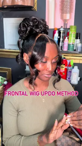 How to use a frontal wig into a ponytail/ messy bun😍 *excuse my voice your girl is sick☹️* enjoy the video 🥰 #messybuntutorial #frontalwiginstall #updofrontalwig #fyp #viralvideos #bronxhairstylist 