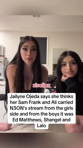 Jailyne Ojeda says she thinks her Sam Frank and Ali carried N3ON’s stream from the girls side and from the boys it was Ed Matthews, Shangel and Lalo #n3on #n3onclips #jailyneojeda #jailyne #samfrank #gorlockthedestroyer #alweezy #shangel #edmatthews #lalogonebrazzy #carried 