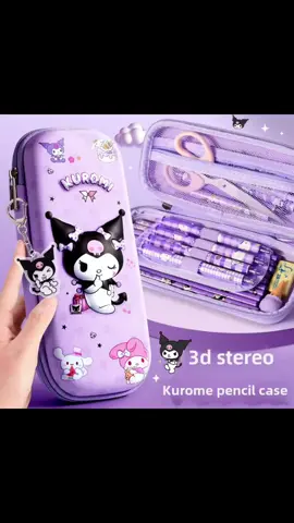Kuromi 3D Pencil Case Large Capacity Pencil Case WaterProof School Students Stationery Pouches Multifunctional Pen Bag. #kuromipencilcase 