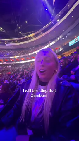 Addie thinks its a joke and whats worh the glare #zamboni @Philadelphia Flyers 