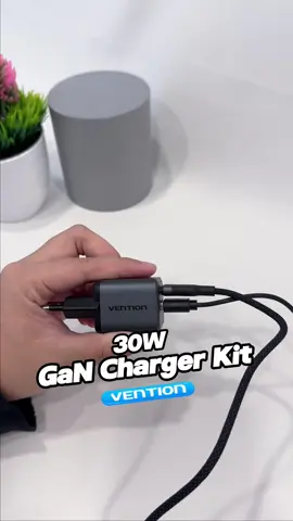 unboxing Gan Charger dash series with 2 port 30W 🔥 chekout now ⬇️  #vention #ventionindonesia #ventioncharger #chargervention #dashseries #gan30w #ventiondashseries30W 