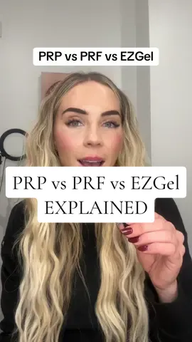 PRP vs. PRF vs. EZGel Same same but...different? Let's talk about the key differences between these three natural powerhouses in aesthetics for collagen production 🙌🏼 #prf #ezgel #prp #prpvsprf #gelmatrix #undereyefiller #undereyehollows #naturalfill #naturalfiller #biofiller 