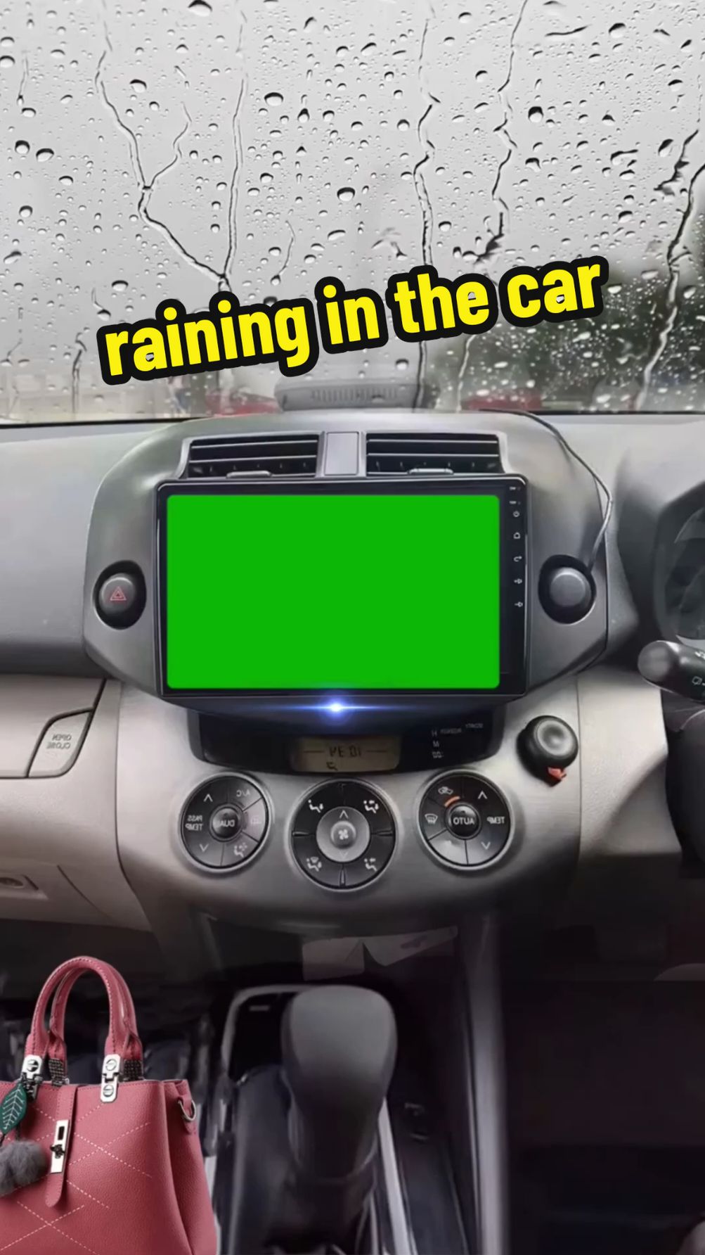 raining in the car #foryou #fyp #pfy #greenscreen #greenscreenchallenge #greenscreeneffect #greenscreenvideo #rain 