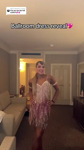 Replying to @Slobodan  FULL LOOK AT MY NEW DRESS💖 #ballroom #ballroomdance #ballroomhair #dancer #dance #competition #dancecompetition #pink #glam #costume #foryou #fyp 