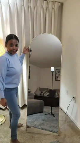 Full Length Mirror Body Mirror Floor Standing Mirror Hanging or Leaning Against Wall, Aluminum Alloy Thin Frame for Living Room Bedroom Cloakroom