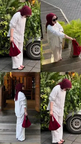 one setnya simpel tapi bikin elegant banget 💟✨💋🌷🦋 #oneset #outfitideas #outfitinspo #spilloutfit #ootdhijabstyle #affiliatemarketing #racuntiktok 