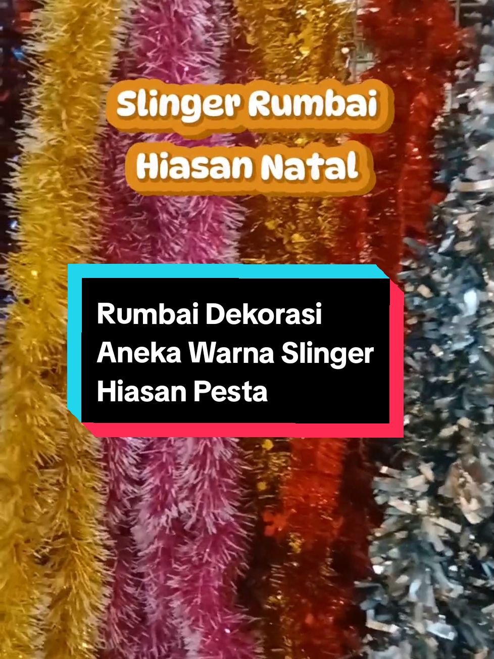 Slinger Rumbai Hiasan Pohon Natal ,Hiasan Hantaran, Hiasan Pesta, Aksesoris Pesta, Hiasan Rumah ✅️. #rumbaipesta #slingerdekorasi #slingerpohonnatal #berandafypシ #hiasannatal 