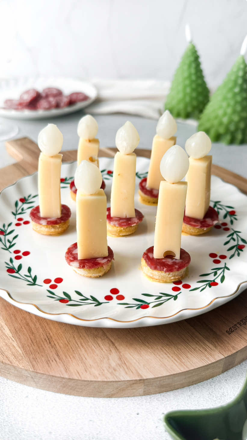 Charcuterie Candles🧀🕯️ #christmas #holidayvibes #partyfood 