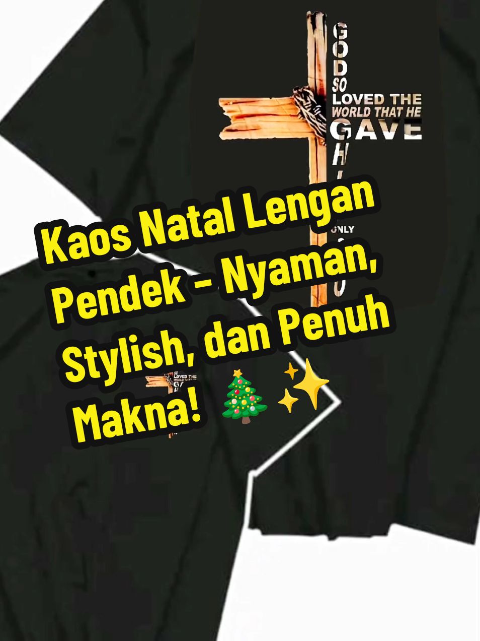 Rayakan Natal tahun ini dengan kaos keren yang bukan cuma nyaman dipakai, tapi juga punya desain unik dan penuh makna! Kaos lengan pendek ini menampilkan sablon salib di bagian depan dan belakang, memberikan sentuhan spesial yang pas buat suasana Natal. Dibuat dari bahan katun TC 30s berkualitas, kaos ini dijamin lembut di kulit, adem, dan nyaman banget dipakai sepanjang hari.  Desain sablon premium menjadikan tampilan kaos semakin kece dan elegan. Cocok untuk suasana santai bareng keluarga, hangout, atau sekedar berpose untuk foto-foto Natal kamu! Kaos ini juga bisa jadi pilihan hadiah yang berkesan untuk sahabat atau keluarga. Dengan harga yang sangat terjangkau mulai dari *Rp28.615 – Rp64.505*, kamu sudah bisa tampil stylish dan nyaman tanpa perlu merogoh kocek dalam-dalam! 🔥 **Cepat! Promo berakhir besok – jangan sampai kehabisan!**  💖 **Siap jadi hadiah spesial untuk Natal ini!**  Buat kamu yang mau tampil beda tapi tetap simpel, kaos ini pilihan tepat. Yuk, jadikan Natal tahun ini lebih spesial dengan kaos keren dan nyaman ini! #NatalStylish #KaosNatalKeren #promonatal 