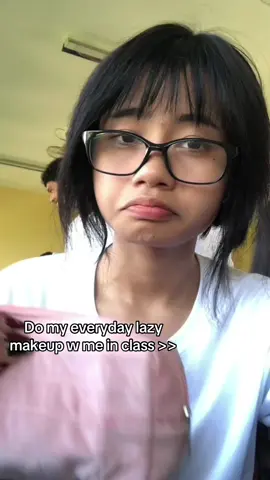 Pag tinatamad na talga ako routine ✨#makeup #lazy #school #foryoupage 