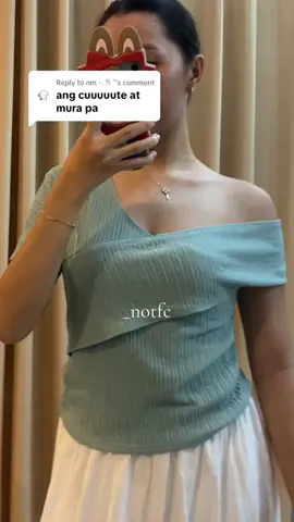 Replying to @nm ⋆. 𐙚 ˚  Sobraaa tapos 68 pesos lang #twowaytops #fyppppppppppppppppppppppp #TikTokFashion #outfitideas #cutetop #cuteblouse #giftideas #foreveryone #sunnyandco 