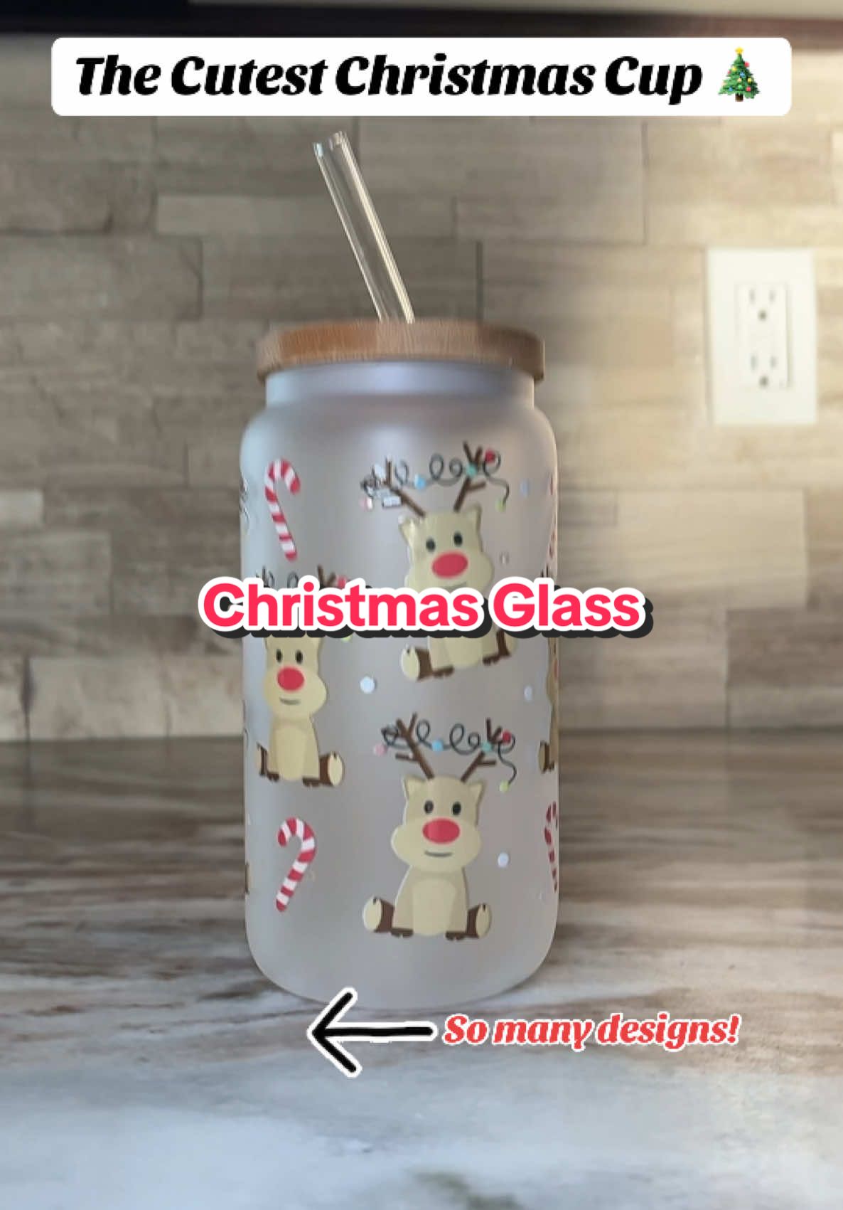 They have so many cute designs!  #christmascup #christmasglass #icedcoffeeathome #TikTokShopBlackFriday #TikTokShopCyberMonday #TikTokShopHolidayHaul #tiktokshopfinds #christmasgiftideas 