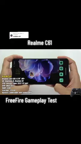 Replying to @cute_jihan_  Realme C61 FreeFire Gameplay Test #smartphone #realme #c61 #freefire #gameplay #test #foryou #foryoupage #unfrezzmyaccount #imam_hossain_sabbir #sabbirace9 #zonebir 