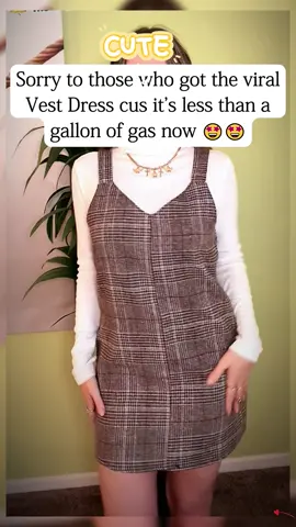 The perfect dress to layer over a turtleneck!! 💕💕 #fyp #dresses #vestdress #falloutfits 