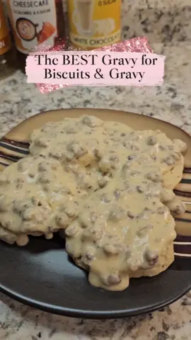 The BEST gravy for biscuits & gravy • 1 lb breakfast sausage  • 1/2 tsp salt  • 1/2 tsp rosemary  • 1/2 tsp thyme  • 1 tsp black pepper  • 3 tbsp butter  • 1 tbsp Worcestershire sauce  • 1/2 cup all purpose flour  • 5 cups milk