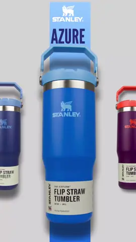 Now stocked in stores! Stanley Flip Straw Tumbler in Azure, Plum & Navy 🌀🍇🫐 #stanley #strawbottle #flipstraw #boundaryoutlet