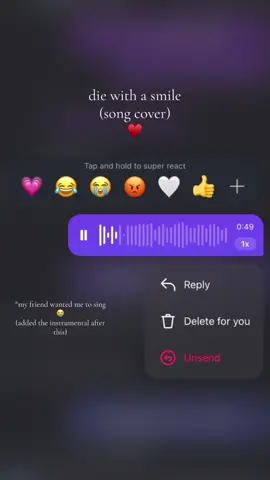 #diewithasmile | #brunomars #ladygaga ♥️ #songcover #voicenotes #instagram #fyp #viral #foryou #singer #VoiceEffects @ladygaga @Bruno Mars 