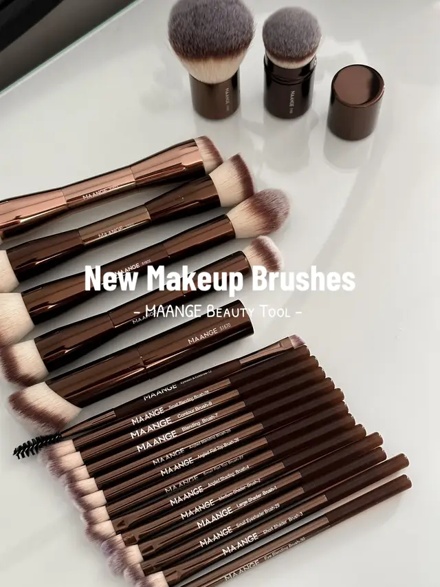 Purchased these 20 piece Maange Beaty Tools Makeup Brushes from the Tik Tok shop. This set includes: 7 dual face brushes & 13 detailed eye makeup brushes. These brushes are also on Amazon.  #makeup #makeupbrushes #professionalmakeup #tiktokshop #amazon #foryoupage❤️❤️ 