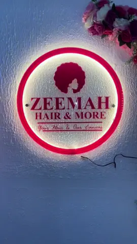 INDOOR SIGNAGE Size: 2by2ft #indoorsignage #roundsignage #signagewithlight #neonsignage #hairstylist #ibadanhairvendor #viral #goviral 
