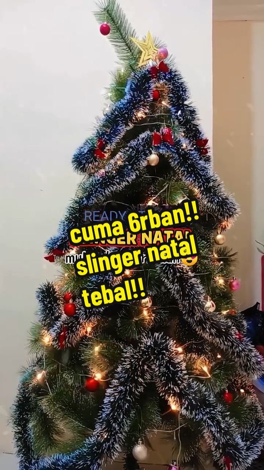 slinger tebal✨ #slinger #rumbainatal #slingernatal #gabagaba #natal #hiasanpohonnatal #pernakperniknatal #dekorasinatal #natal 