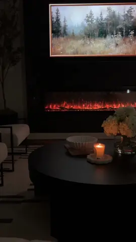 Kids are in bed, the fireplace is on, candle lit… just soaking in the quiet vibes & admiring my cozy living room ✨🕯️🔥 #cozy #cozyvibes #momof4 #momlife #momlifebelike #momlifevibes #eveningroutine #homeaesthetic #peacefulliving #candlelight #livingroominspo #homeinspo  