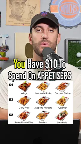 $10 To Spend On Appetizers! Which Would You Pick? #fyp #appetizers #food #meal #budget 