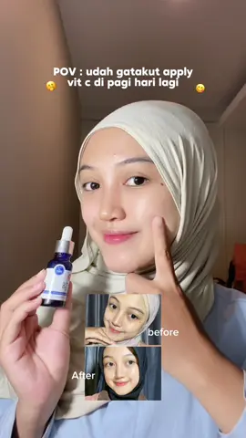 siapaa yang masih takut apply vit c pagi?? pdhl benefitnya bisa hempas kulit kusam kalian! #fyp #gemini #vitaminc #skincareroutine 