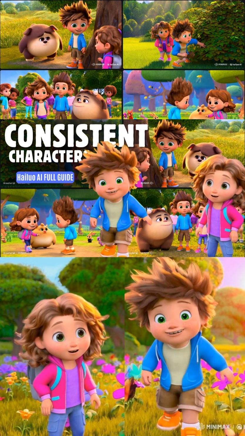Create Consistent Characters with Free AI! 🎨 | HailuoAI (Minimax) Tutorial 👦👧 Unlimited Videos In this video you will learn how to Create animated characters that look consistent throughout your entire video. 🎥 With HailuoAI!  If you're making animated cartoons, kids' stories, or short films, this beginner-friendly tutorial will walk you through creating consistent characters step by step. 👦👧 What You’ll Learn: 1. Story Creation with ChatGPT – Generate fun, engaging stories for your characters! ✍️ 2. Detailed Character Descriptions – Use AI to ensure your characters stay the same in every scene. 🔄 3. Text-to-Video Animation with HailuoAI – Turn your characters and stories into stunning animations! 🎬 ✨ Key Tools You’ll Use: ChatGPT 🤖 chat.openai.com HailuoAI 🎥 hailuoai.com Give me 10 prompts to create a short kids' story with two main characters: a boy named Miko and a girl named Freya.   👉Prompt 1 : Hello ChatGPT! I have a task for you that involves creating prompts for an animated YouTube video. You’ll assist in generating scene prompts that will be used with an AI text-to-video model. Here’s how we’ll work together: I will provide you with the entire story (the script) first. Once you have the script, you will analyze it. Please identify the number of main characters in the story. For each character, create a detailed prompt that describes their: Facial features, Body shape, Face shape, Hair style, Figure, Age, Skin tone and Clothing. Ensure that each character has distinct facial features, age, and clothing to differentiate them from one another. After you provide the character prompts, I will share parts of the script based on my preferences. You’ll then review the selected scene and generate a video prompt that aligns with the entire story’s context. The context of the story is essential for creating appropriate prompts. For instance, if the story is a survival narrative, include 