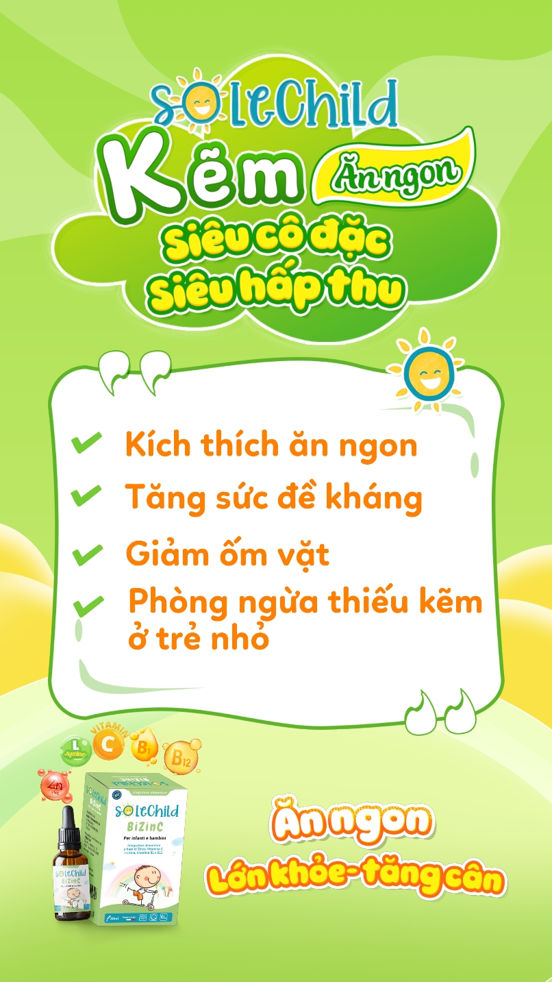 Kẽm ăn ngon tăng đề kháng giúp bé lớn khoẻ #kemanngon #kemsolechild #solechild #nuoicon #viralvideo #xuhuong #LearnOnTikTok #bupmangnon 