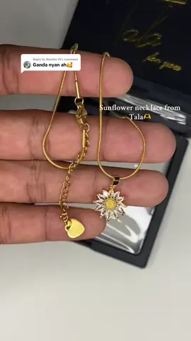 Replying to @Warden Pj Sunflower necklace from TALA for women good for daily use and for gifts❤️🥹 #tala #talabykyla #talanecklaces #talabykylanecklace #necklace #necklaces 