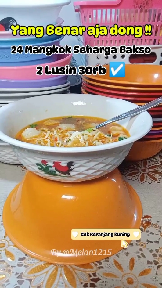 Mangkok bakso ayam isi 24 mangkok 30rb #mangkok  #mangkokayamjago  #mangkokplastik  #mangkokbakso 