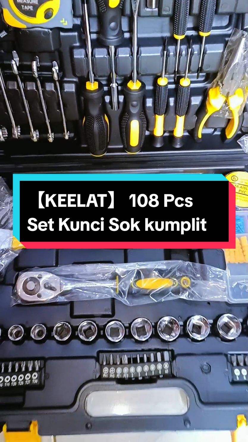 【KEELAT】 108 Pcs Set Kunci Sok kumplit #keelat #perkakas #tools #kunci #kuncisok 