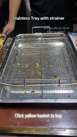 Stainless steel tray with strainer #stainlessoilstrainer #tray #stainlesstray #traystainlesssteel 