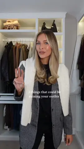 3 things that could be ruining your outfits this Autumn/Winter  . #outfittips #stylingadvice 