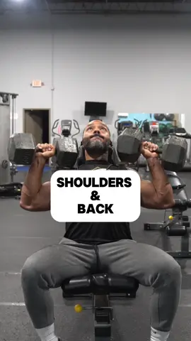 Time Efficient Routine #shoulders #back #dumbbells #strengthtraining 