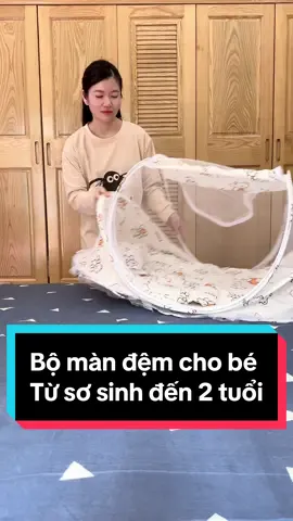 Bộ màn gối đệm cho bé từ sơ sinh đến 2 tuổi gấp gọn được