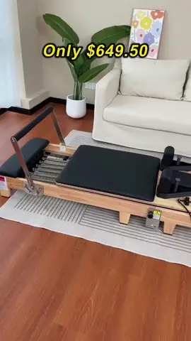 This is just what I love about this Lilypelle Pilates reformer machine, oak home pilates equipment, foldable reformer machine with reformer box and jumping board for home workouts and body training, suitable for studio, gym and yoga. Love it. 