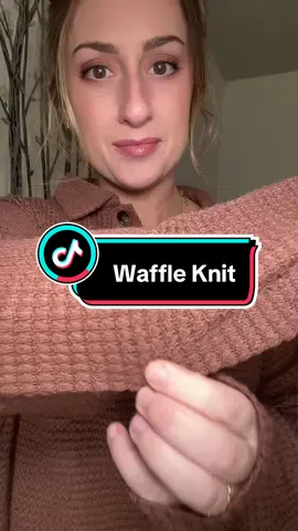 Give me every shade of brown, coffee, peanut butter, there is! This waffle knit is perfect and lightweight so I wont seeat to death at my hair appointment!  #fashiontiktok #tiktokshopblackfriday #tiktokshopcybermonday #giftsforher #womensclothing #longsleeveshirt #evaless 