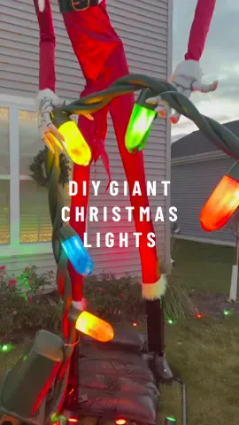 Christmas setup Pt. 2 🎅🏼 Jack’s Santa suit & changing my DIY Giant Halloween lights for Christmas lights 🎄❤️ Everything you need is on my LTK, click the link in my bio ✨ #decoratewithme #christmas #christmasdecor #christmaslights #christmasdecorations #christmasdecorating #tistheseason #merrychristmas #diychristmas #diychristmasdecor #DIY #giantstringlights #nightmarebeforechristmas 