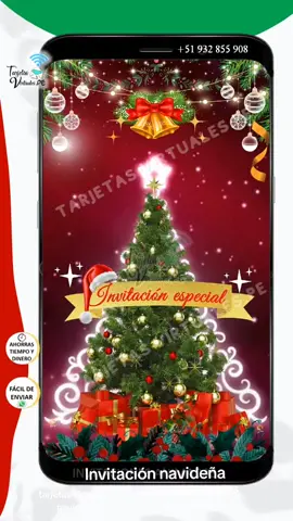 Invitación navideña #tarjetavirtual #invitaciondigital #navidad2024🎄🎅 #merrychristmas🎄 #navidadennoviembre #feliznavidad2024 #invitacionenvideo #videoinvitacion #chocolatada #chocolatadanavideña 