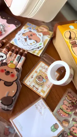 O kit de capivara mais fofo que voce vai ver 😮‍💨😍😍 #capivara #materialescolar 