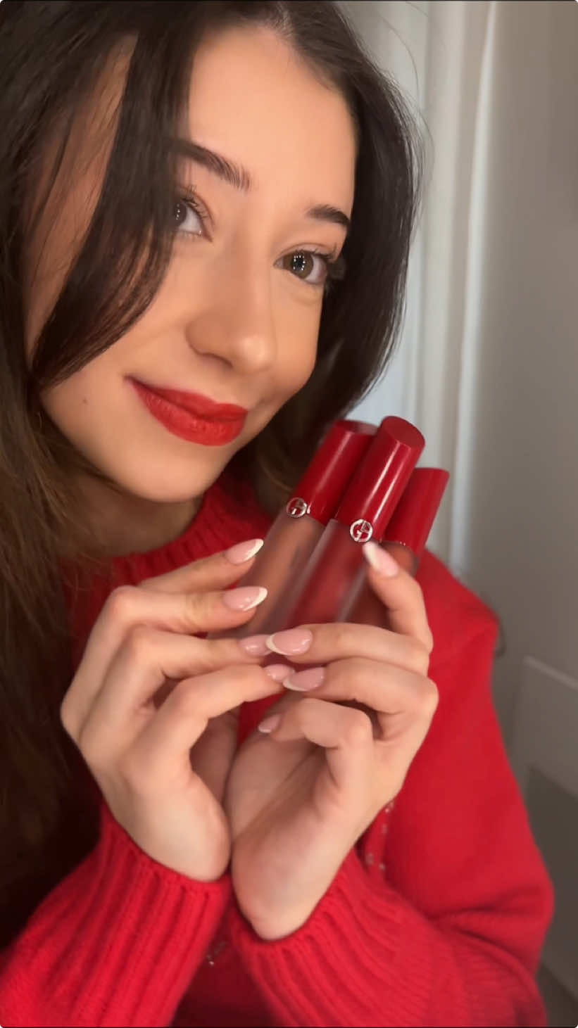 Trying on the new @Armani beauty lip maestro satin lipsticks ! Which is your favorite? 🤍  #makeup #lipstick #armani #collaborationcommerciale #arianagrande #arianator 