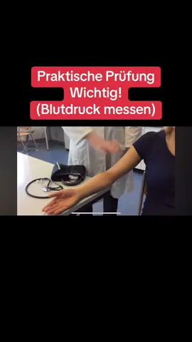 Wichtig für die praktische Prüfung (Blutdruck messen) #mfa #medizinischefachangestellte #fyp #medizin #foryo #foryoupageofficiall #medizin #arzt #viral 