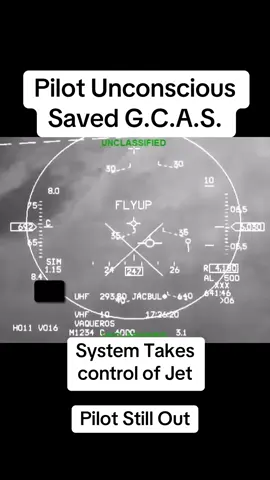 Pilot flying F-16 G locks to being unconscious. GCAS (automatic ground collision avoidance system) takes control and saves pilots life. #fyp #militaryaviation #fighterjets #airforce ##aviation